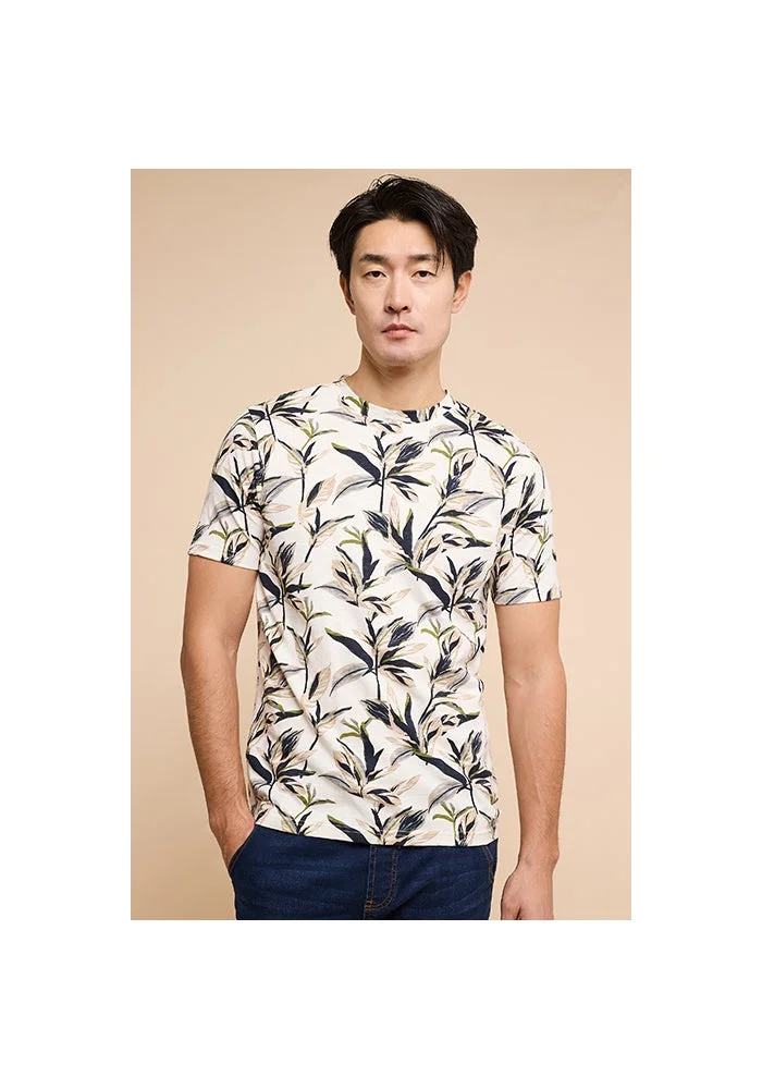 R&b Printed T-Shirt with Crew Neck and Short Sleeves