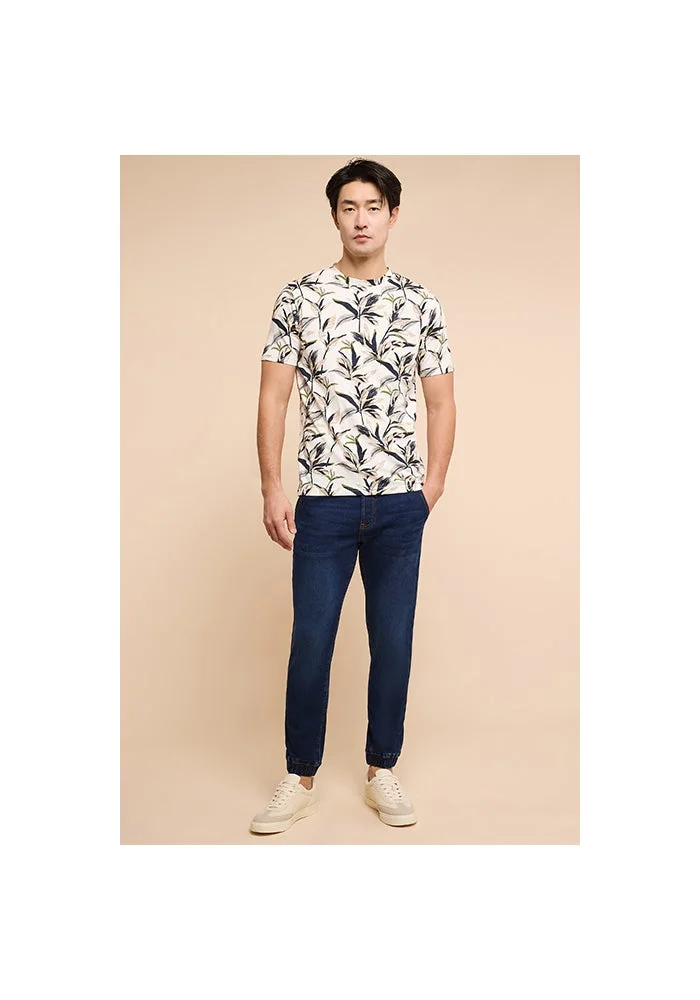 R&b Printed T-Shirt with Crew Neck and Short Sleeves