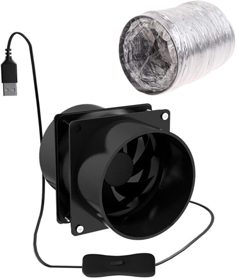 USB Solder Smoke Absorber Fume Extractor Fan Adjustable Speed 3M Duct Fan Plus 1m Pipe - Image 4