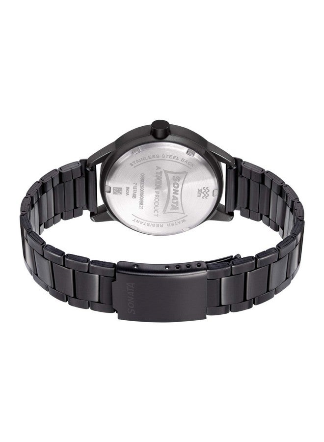 سوناتا ساعة سوناتا نكست أنالوج بمينا سوداء للرجال - NN7137AM02/NP7137AM02 - Image 4