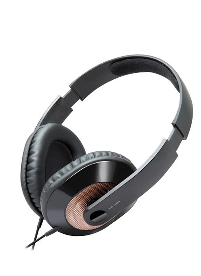 Taimi - Headphones HQ 1600 With Secure Volume Control Firmly Wired Headphones With a Flexible And Adjustable Design Black - Image 1