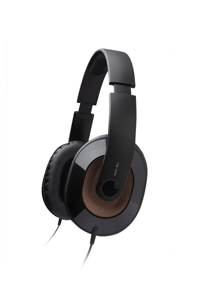 Taimi - Headphones HQ 1600 With Secure Volume Control Firmly Wired Headphones With a Flexible And Adjustable Design Black - Image 1