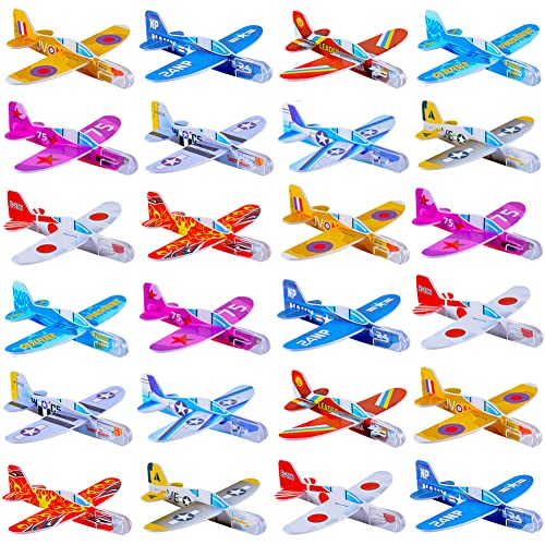 Manmel 50 Pcs Foam Gliders Planes Toys for Kids Paper Airplane Party Favors Goodie Bag Stuffers Outdoor Flying Toys Bulk for Classroom Prizes Boys and Girls - Image 1