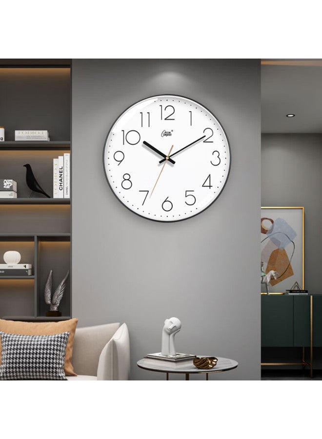 Compas Radio-controlled Clock Automatic Time Setting Simple Wall Clock Living Room Examination Room Clock Wall-mounted 2731 Black 35cm - Image 3