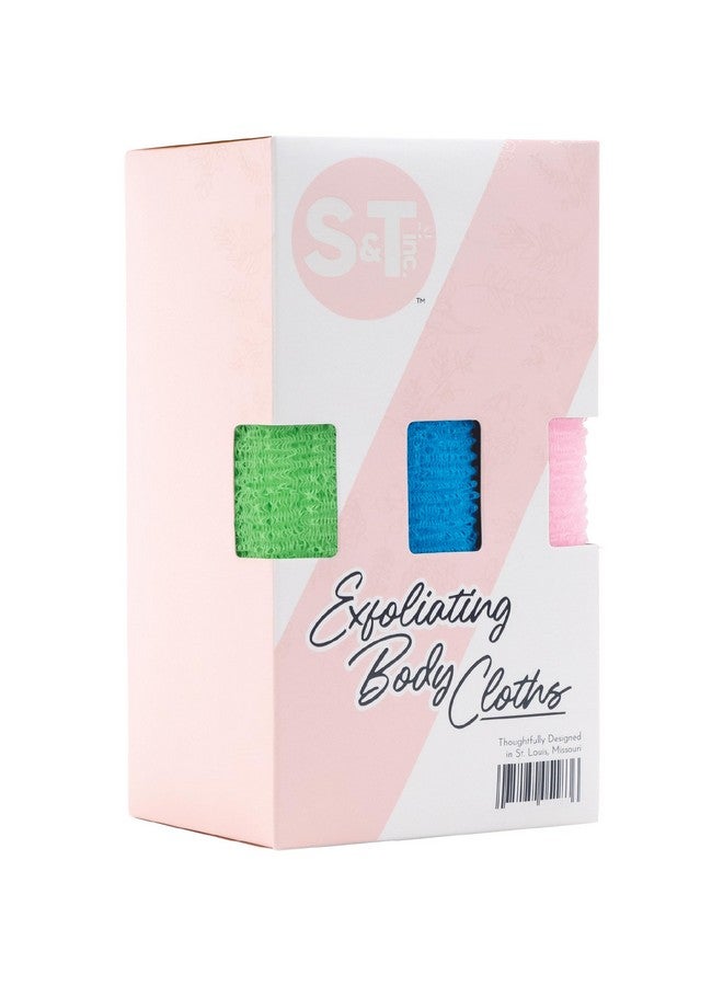 إس آند تي إن سي مقشر الجسم، مقشر الظهر للاستحمام وقماش التقشير، 11.8 بوصة × 35.4 بوصة، 3 عبوات متنوعة - Image 1