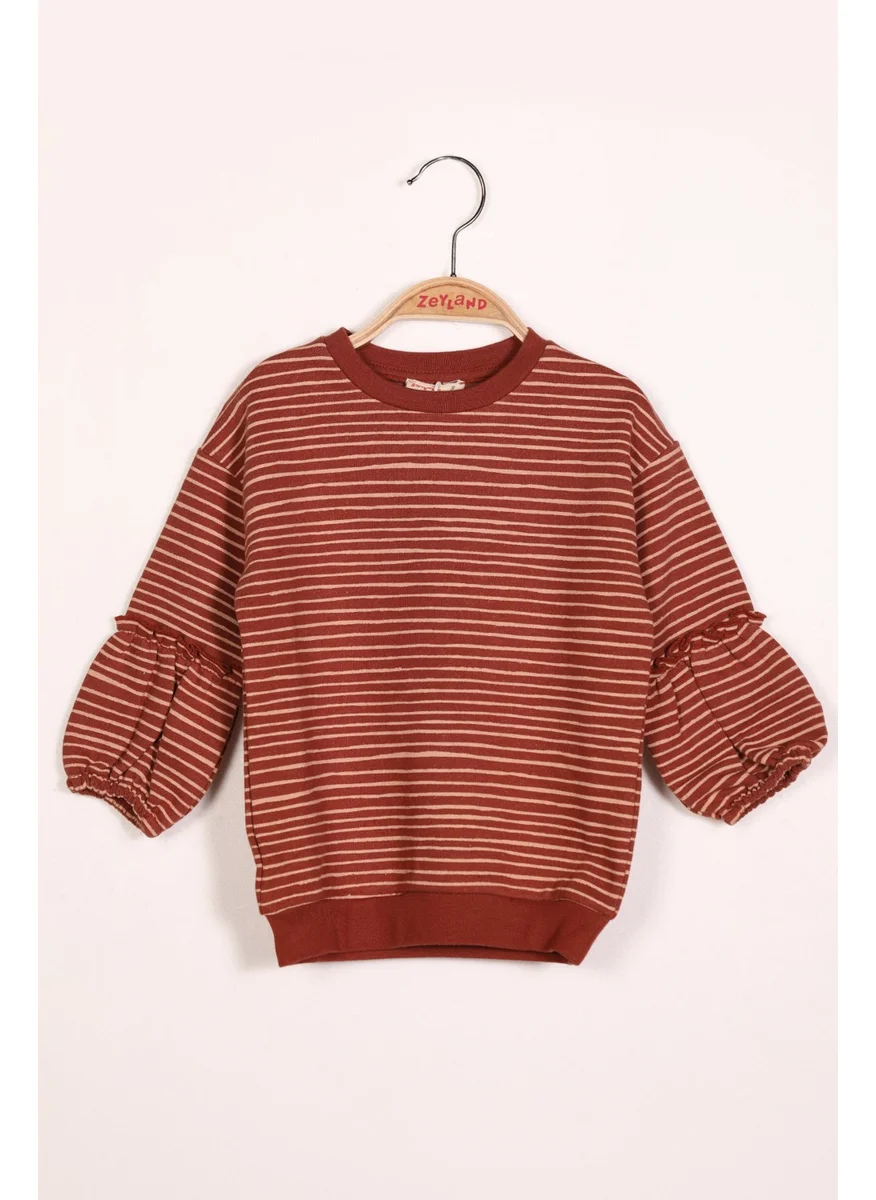 Zeyland Girl Striped Pullover Sweatshirt (2-7 years old)