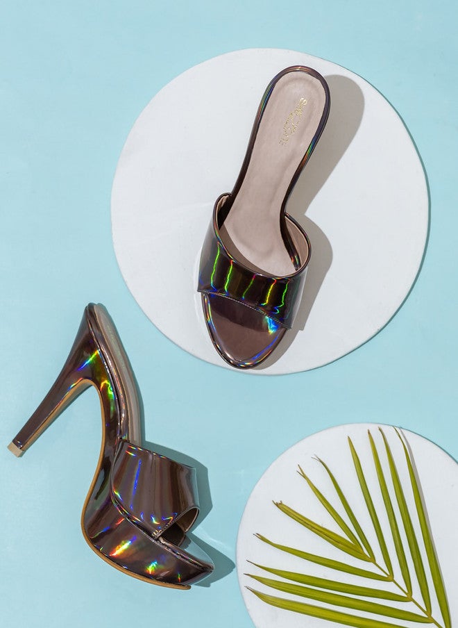 She Zone Grey Stiletto Heels for Women - Image 1