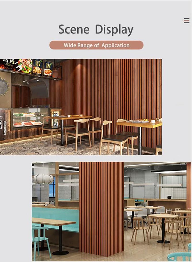 Thick Foam Wall Panel, 40x300 cm Peel and Stick Wood Slat Effect Foam Panels 3D Textured Panel for Ceiling TV Walls Background - Image 3