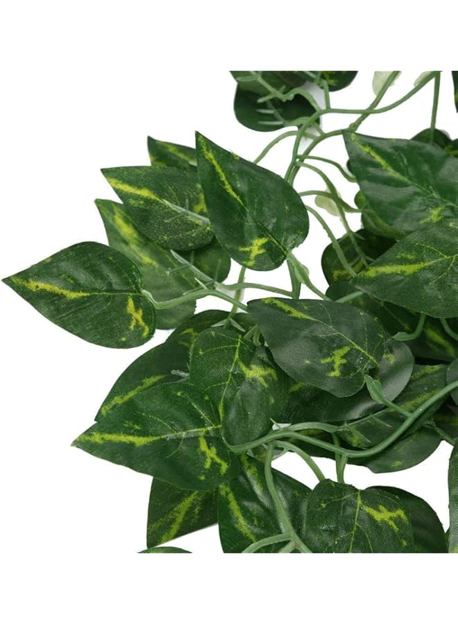 إيروريكس 12 قطعة 2.2 متر من نباتات اللبلاب الاصطناعي الخضراء المزيفة المعلقة على خلفية لغرفة النوم وديكور الحائط وأوراق خضراء لحفلات الزفاف ذات الطابع الغابي 174 03 - Image 2