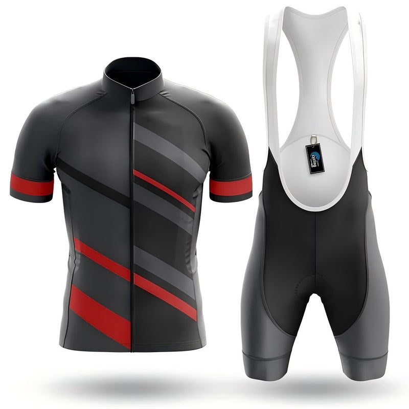 Men's Short Sleeve Cycling Jersey Set with Breathable Quick-Dry - Image 1