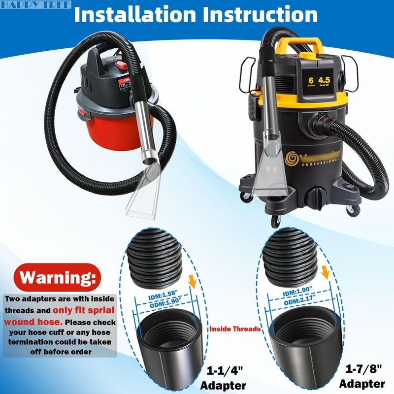 Happy Tree Shop Vac Extractor Attachment,Turn Wet-Dry Vac into an Extractor, Detailing Wand Extractor Vacuum Cleaner - Image 5