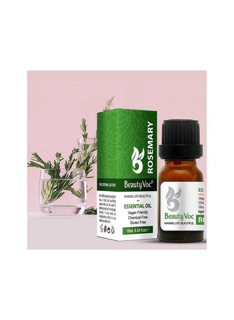 BEAUTY VOC Rosemary Hair Oil Enriched with antioxidants and nutrients nourishes and strengthens follicles, stimulates growth, reduces hair fall prevents breakage, and balances scalp for revitalized hair, 10ml  - Image 3