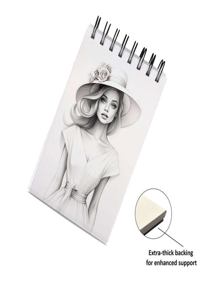 PaperO A6 Sketch/Drawing Book - 140 GSM, 100 Pages/50 Sheets, Metal Wire-O Bound - Perfect for Professional Artists, Architects, Kids, and Adults (10.5 x 14.8 cm) (Pack of 2) (Collection 2) - Image 4