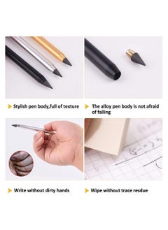 Y&D 3pcs Metal Inkless Pencil, Reusable Everlasting Pencil with 3 Replaceable Nibs, Infinity Metallic for Drawing Drafting Writing School Home Office Supplies  - Image 2