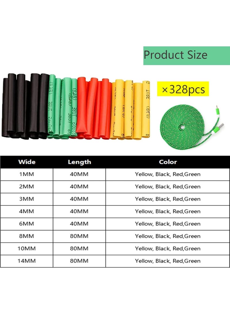 Generic Heat Shrink Tubes Set Multicolor – Assorted Sizes Heat Shrink Tubing for Wire Insulation & Protection – Electrical Heat Shrink Sleeves for Cables & Electronics - Image 2