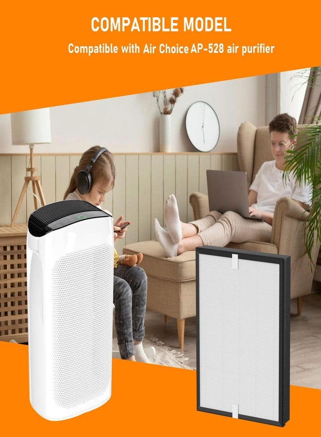 فلتر بديل من نوع HEPA الحقيقي من Skymechy AP-528، متوافق مع جهاز تنقية الهواء Air Choice AP-528، فلاتر HEPA حقيقية عالية الكفاءة 3 في 1، عبوة من قطعتين - Image 4