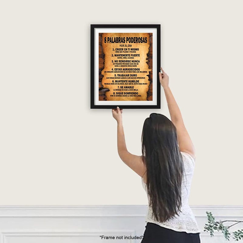 MEGA FORMAT Motivational Posters, Positive Affirmations Wall Decor 11" x 14" Inches, Unframed Thick Paper, Inspirational Wall Art, Quotes Wall Decor, Motivational Wall Art Inspirational Decor - 2pk (Spanish) - Image 4