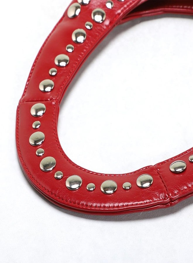 CUXVA Studded Purses Y2k Shoulder Bag 90s Punk Women Small Shouder Purse PU Leather Designer Handbags - Image 4