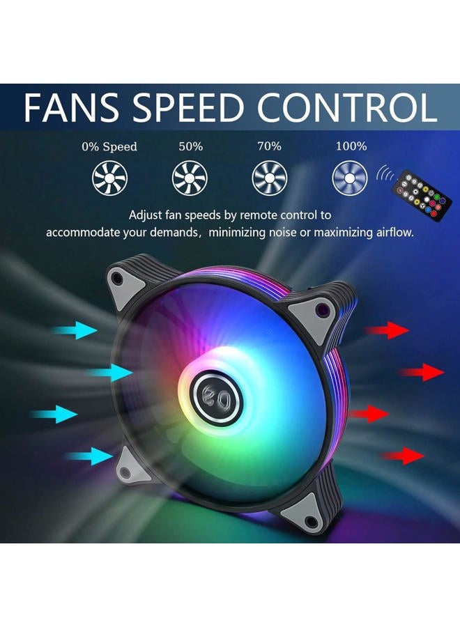 DS leddess Addressable RGB LED 120mm Case Fan for PC Cases, CPU Coolers, Radiators System (6 Pack RGB Fans kit, G Series) - Image 4