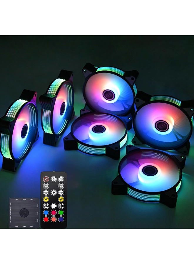DS leddess Addressable RGB LED 120mm Case Fan for PC Cases, CPU Coolers, Radiators System (6 Pack RGB Fans kit, G Series) - Image 3
