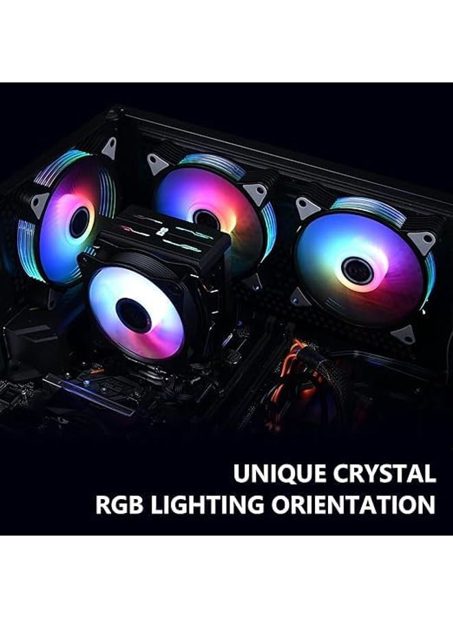 DS leddess Addressable RGB LED 120mm Case Fan for PC Cases, CPU Coolers, Radiators System (6 Pack RGB Fans kit, G Series) - Image 2