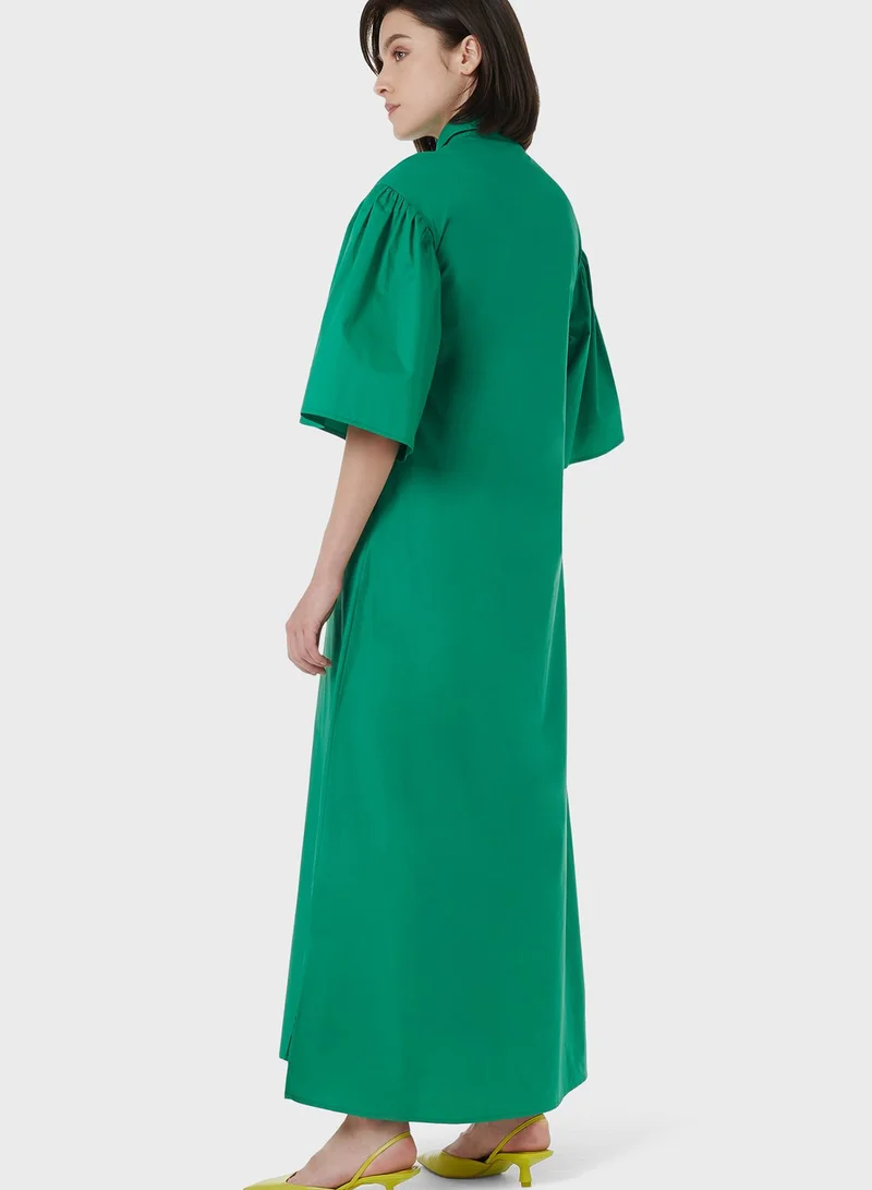 leem Wide Sleeve Shirt Dress