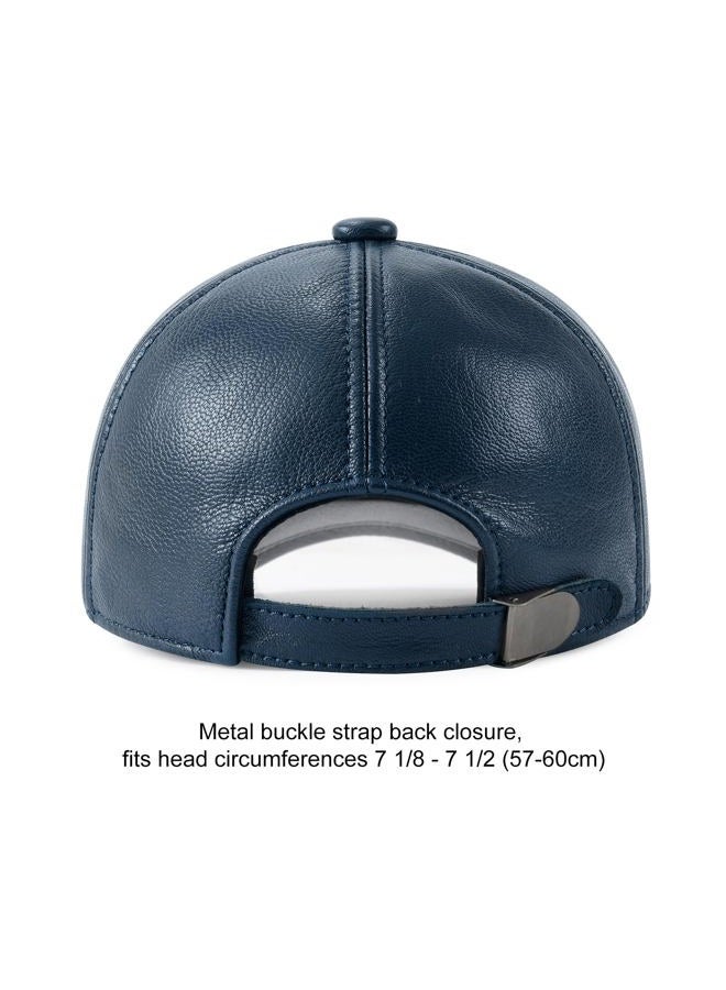 FEINION Men's Leather Hat Adjustable Genuine Leather Baseball Cap - Image 3