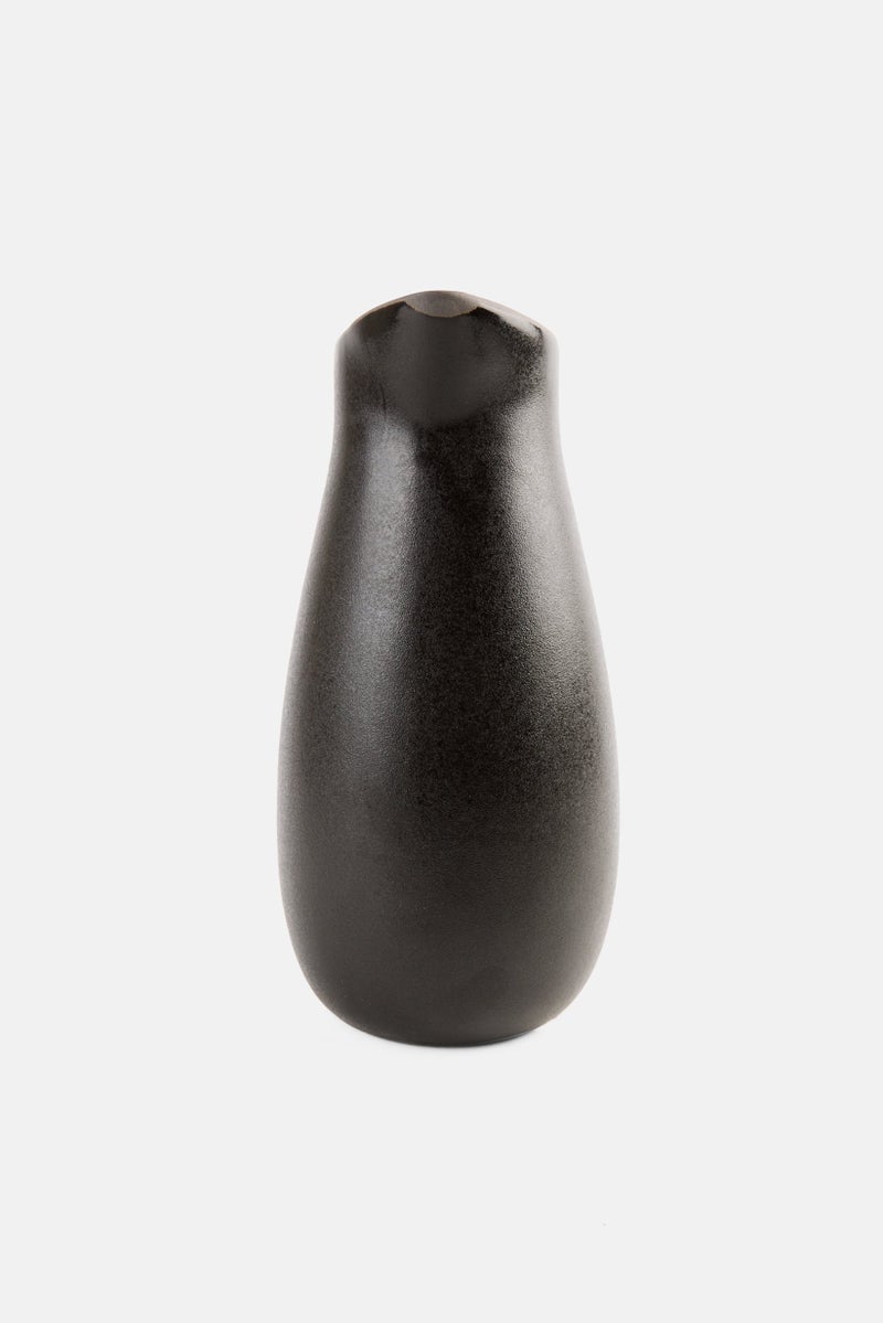 RAW Crafted Concept Solid Stoneware Decorative Flower Vase, Black  - Image 2