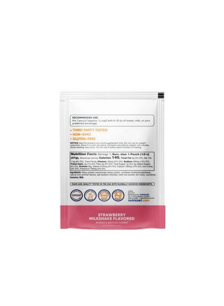 ميلك شيك الفراولة المركز من نيوتريكوست، حصة واحدة - Image 2
