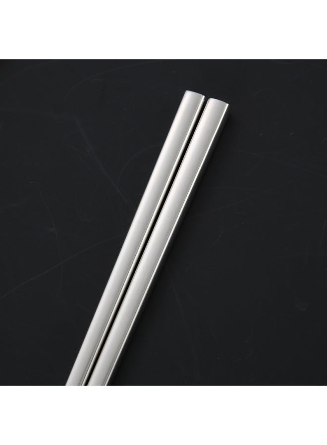 304 Stainless Steel Chopsticks Hollow Gold-plated Color Creative Titanium Square Hotel Chopsticks Suit Customized LOGO-Color:Full Light Body 23.5CM  - Image 3