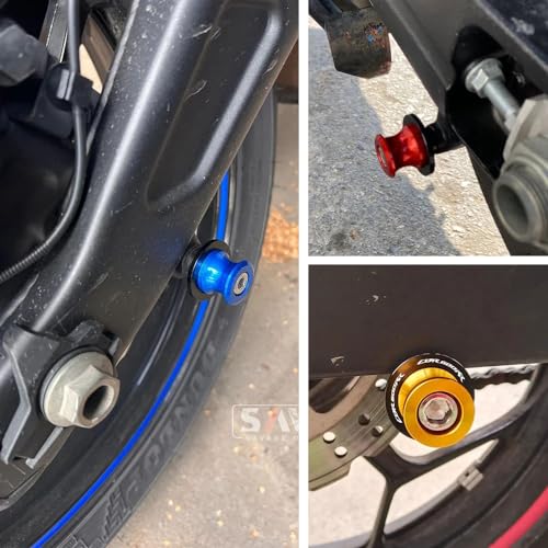 FREAXLL 2pcs M8*1.5 Motorcycle Swing Arm Sliders Spools For H-onda CBR150 CBR100f CBR1000rr CBR1100xx CBR125 CBR250 CBR400rr CBR400f CBR450sr CBR600rr CBR600f CBR900rr CBR954rr (Black) - Image 2