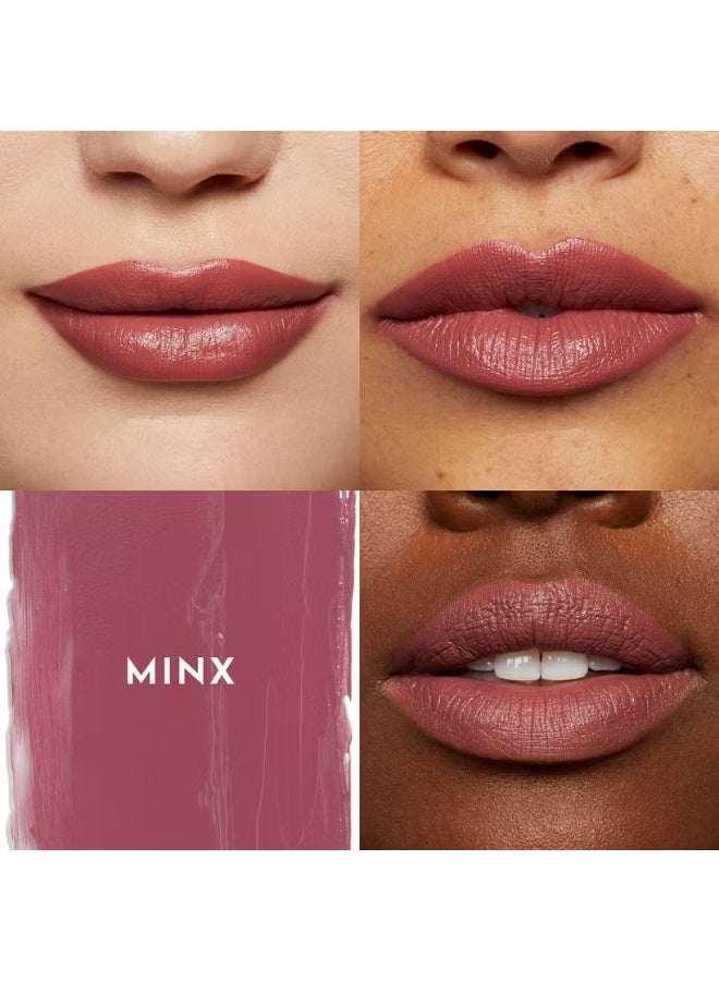 LAWLESS BEAUTY Forget the Filler Lip-Plumping Line-Smoothing Satin Cream Lipstick - Minx - Image 2