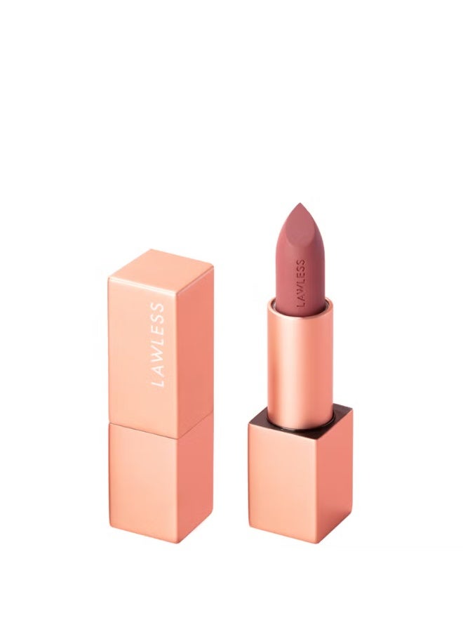 LAWLESS BEAUTY Forget the Filler Lip-Plumping Line-Smoothing Satin Cream Lipstick - Minx - Image 1