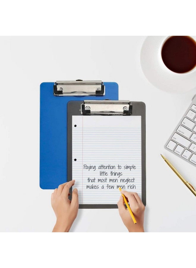1InTheOffice Small Clipboards 6X9 Plastic Memo Size Translucent Blue/Translucent Black 6 X 9 Clip Board Mini (2) - Image 5