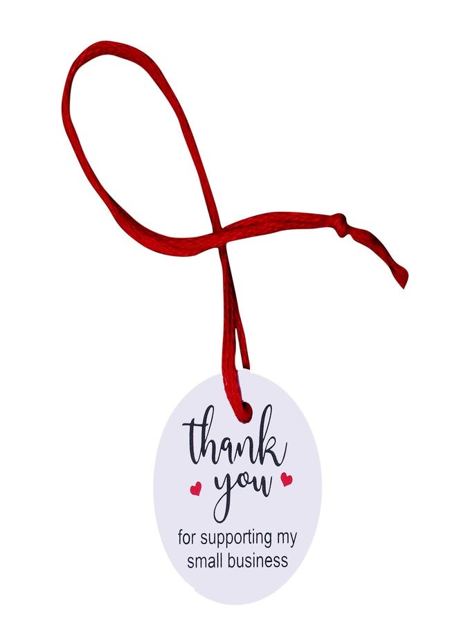 Atmiyamart Thank You for Support Small Business tag, Small Tag,(1.0inch) Round Thank You tag Without Twine Handmade 100pcs - Image 1