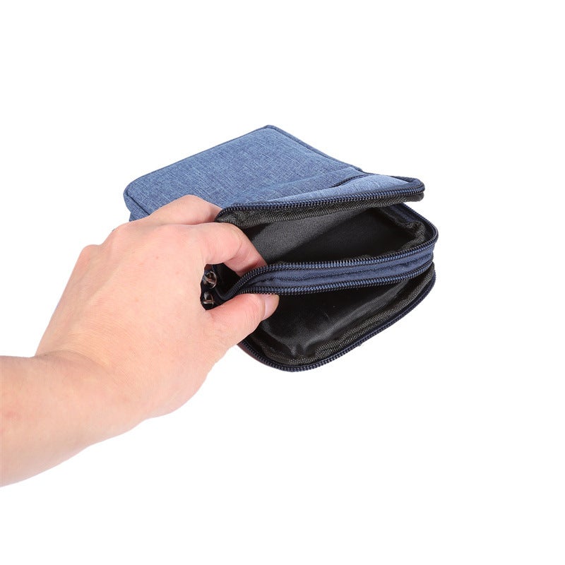 Denim Washable Casual Pen Mobile Phone Universal Waist Bag Leather Case 6.3 "Suitable For Apple Samsung Protective Case - Image 5
