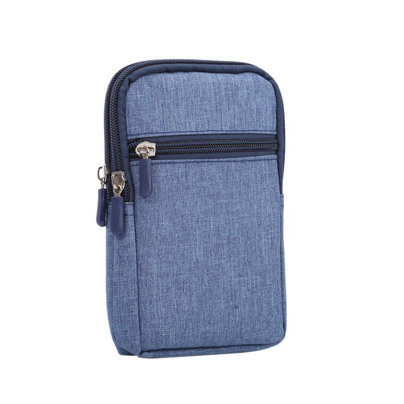 Denim Washable Casual Pen Mobile Phone Universal Waist Bag Leather Case 6.3 "Suitable For Apple Samsung Protective Case - Image 3