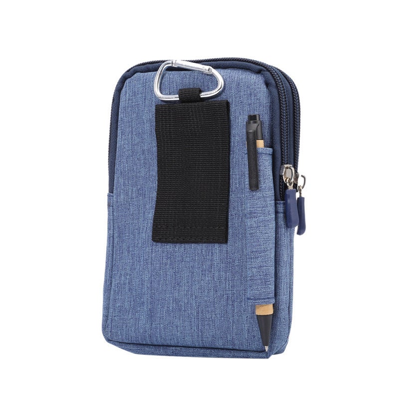 Denim Washable Casual Pen Mobile Phone Universal Waist Bag Leather Case 6.3 "Suitable For Apple Samsung Protective Case - Image 4