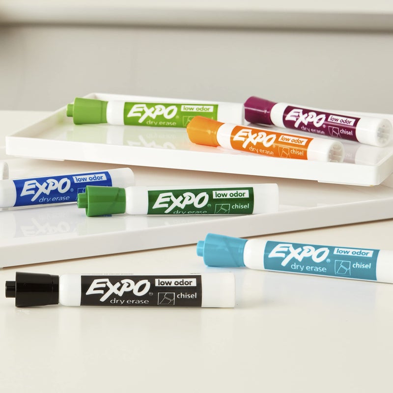 Expo Low Odor Dry Erase Markers, Assorted Colors, Chisel Tip - Pack of 16 - Image 5
