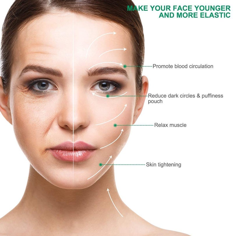 Ina Beauty Large Gua Sha Heart Natural Jade Stone for Face to Lift, Decrease Puffiness and Tighten - Image 2