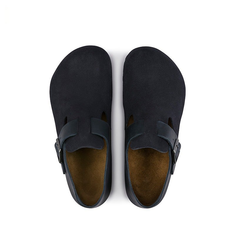 2024 Autumn Winter Unisex Berken Shoes Soft Cork Sole Leather Suede Blue - Image 5