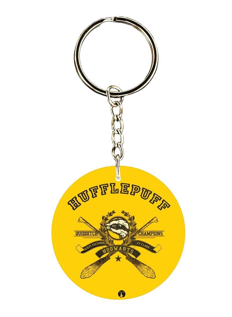 RKN Hufflepuff Hogwarts Printed Keychain