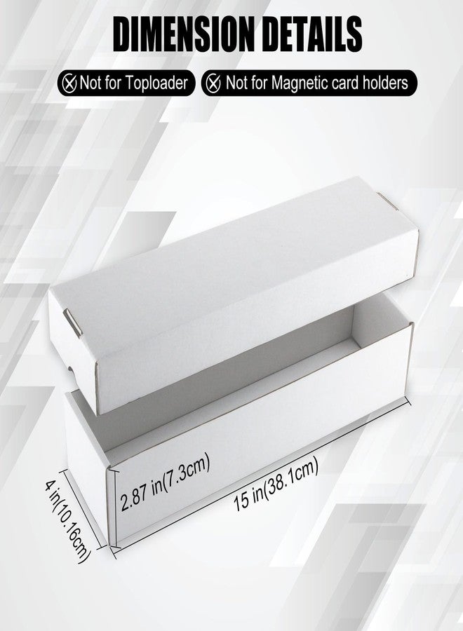 XRACV Trading Card Storage Box 10 Pack 1200 count Caseball Card Storage Box with Lid, White Corrugated Cardboard Sports Card Storage Box for TCG/Magic/Mtg Storage and Collection, Horizontal - Image 4