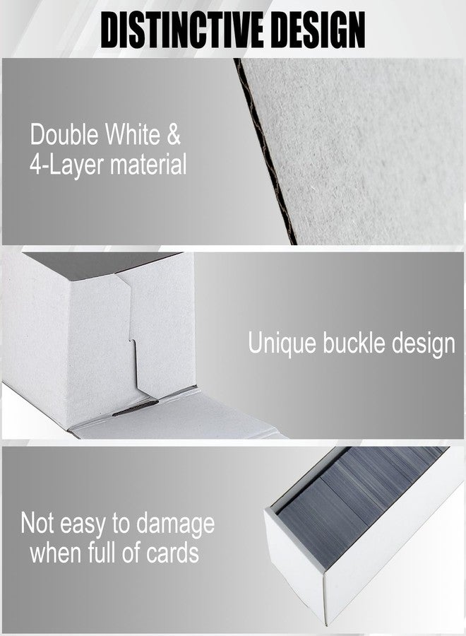 XRACV Trading Card Storage Box 10 Pack 1200 count Caseball Card Storage Box with Lid, White Corrugated Cardboard Sports Card Storage Box for TCG/Magic/Mtg Storage and Collection, Horizontal - Image 5