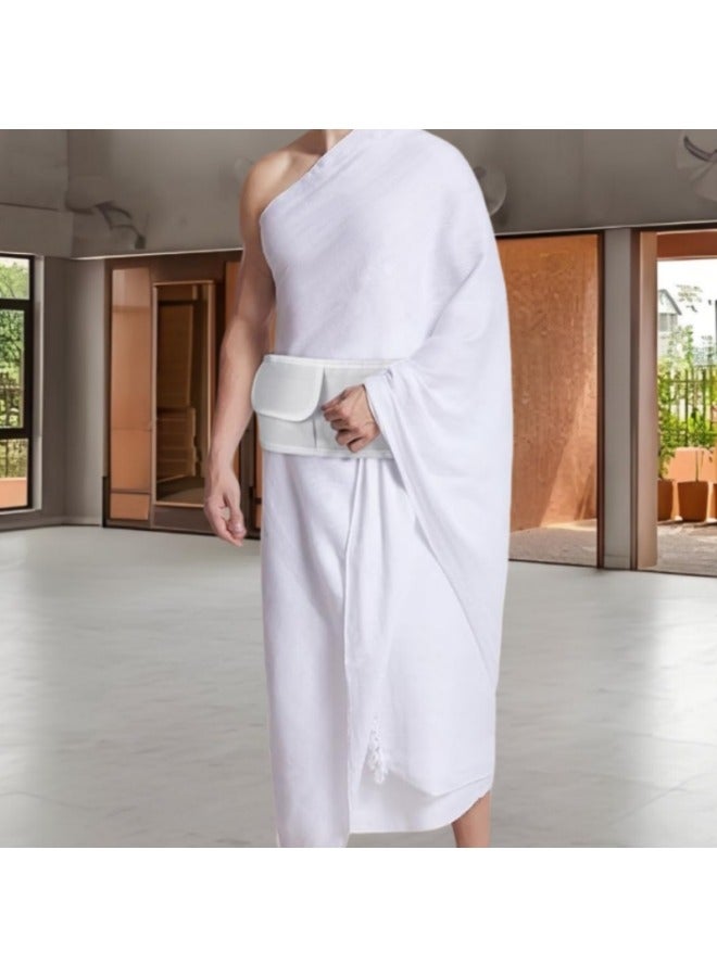 Ihram Belt Anti-Theft Waist Bag for Hajj & Umrah, Adjustable Size with Multiple Pockets Travel Waterproof Pouch, Ideal Gift for Eid al Adha - 1 piece(Length 82-132cm/32-52inch) - Image 5