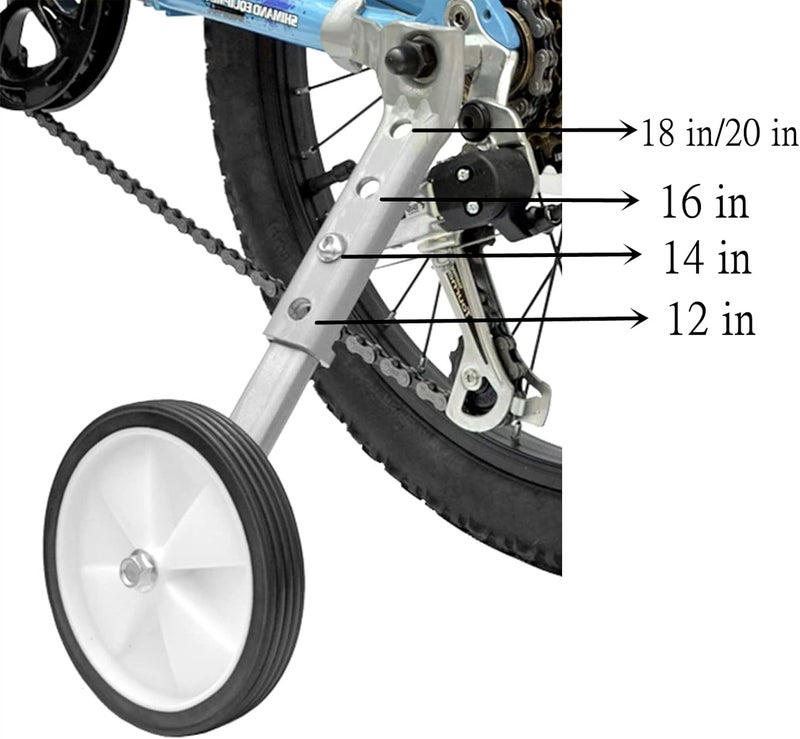 HOMEE Bicycle Training Wheels, Variable Speed Kids Bicycle Stabilizers Mounted Kit, Fit for 18 20 22 Inch Bikes (1Pair） - Image 4