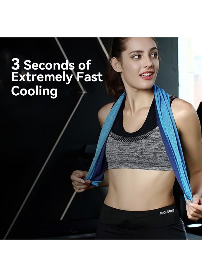 ECVV - 3 Packs Cooling Towels for Neck and Face Ice Towel Soft Breathable Chilly Towel Instant Cooling Relief for Yoga Gym Workout Sports Fitness - Image 1