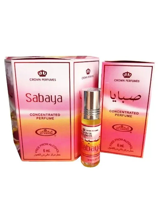 Al Rehab perfumes 6-Piece Sabaya Concentrated Perfume Oil 6ml  - Image 1