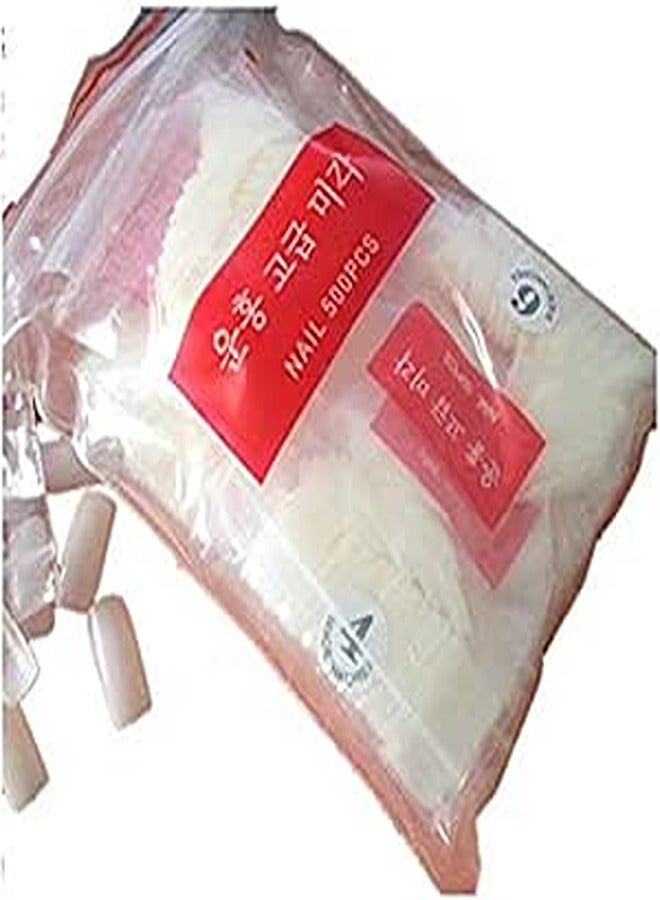 500 pc French Style Manicure Acrylic UV Gel Half False Fake Nail Art Finger Tips