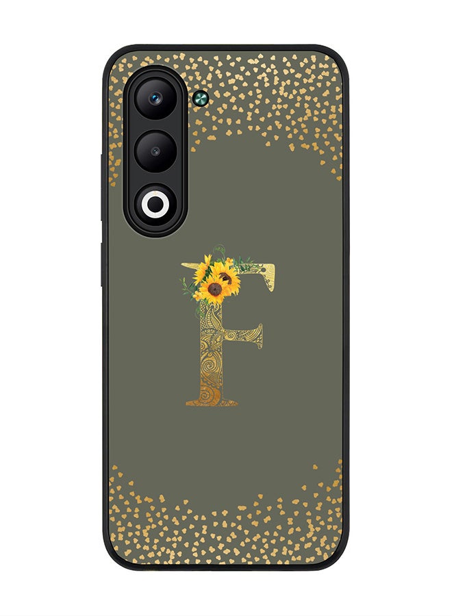 Stylizedd For Oppo A5 5G / A5 4G Case,Slim fit Camera Protection, Shockproof Thin Phone cover  - Custom Floral Monogram - F  (Olive Green )